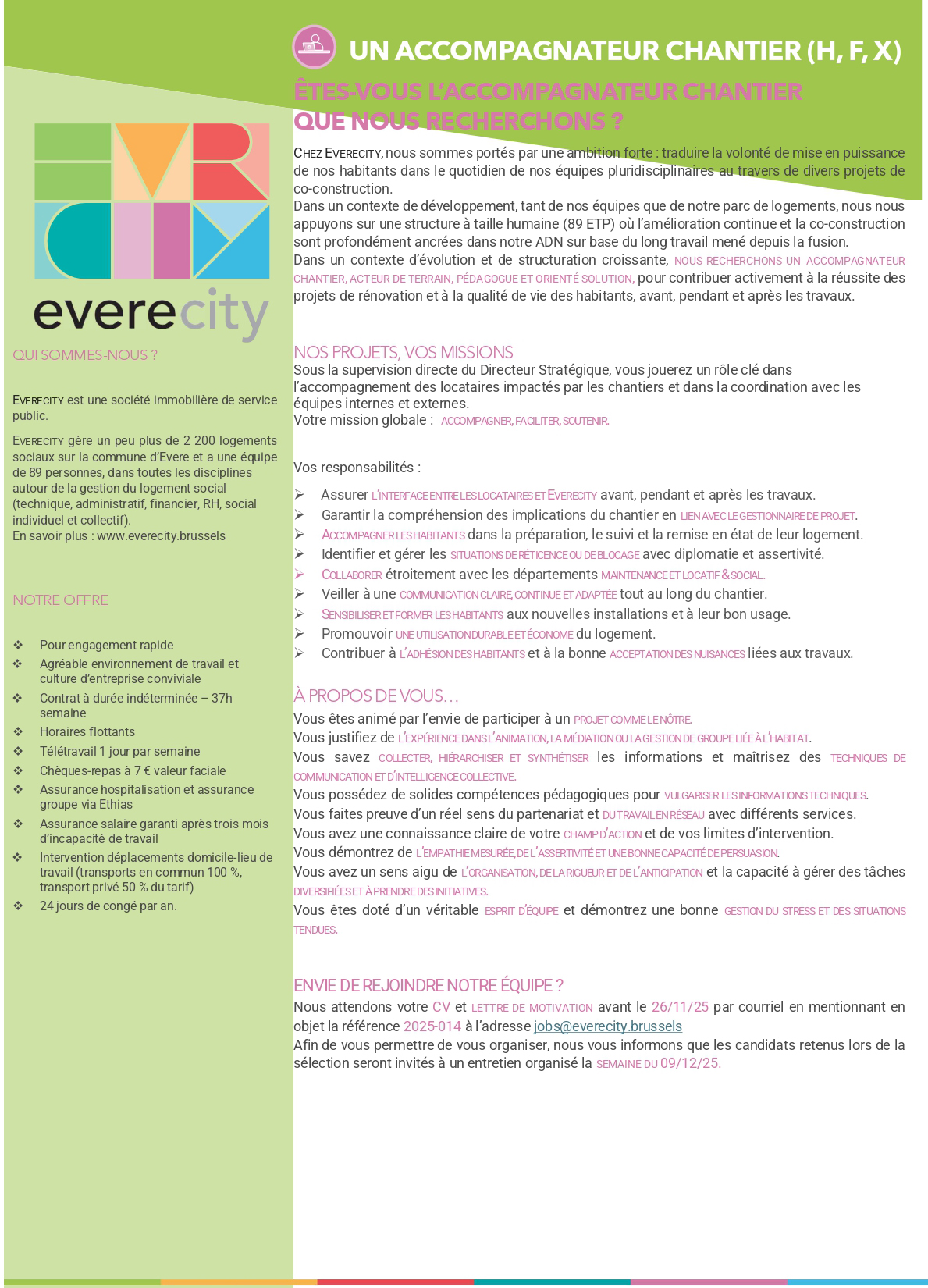 Accompagnateur chantier