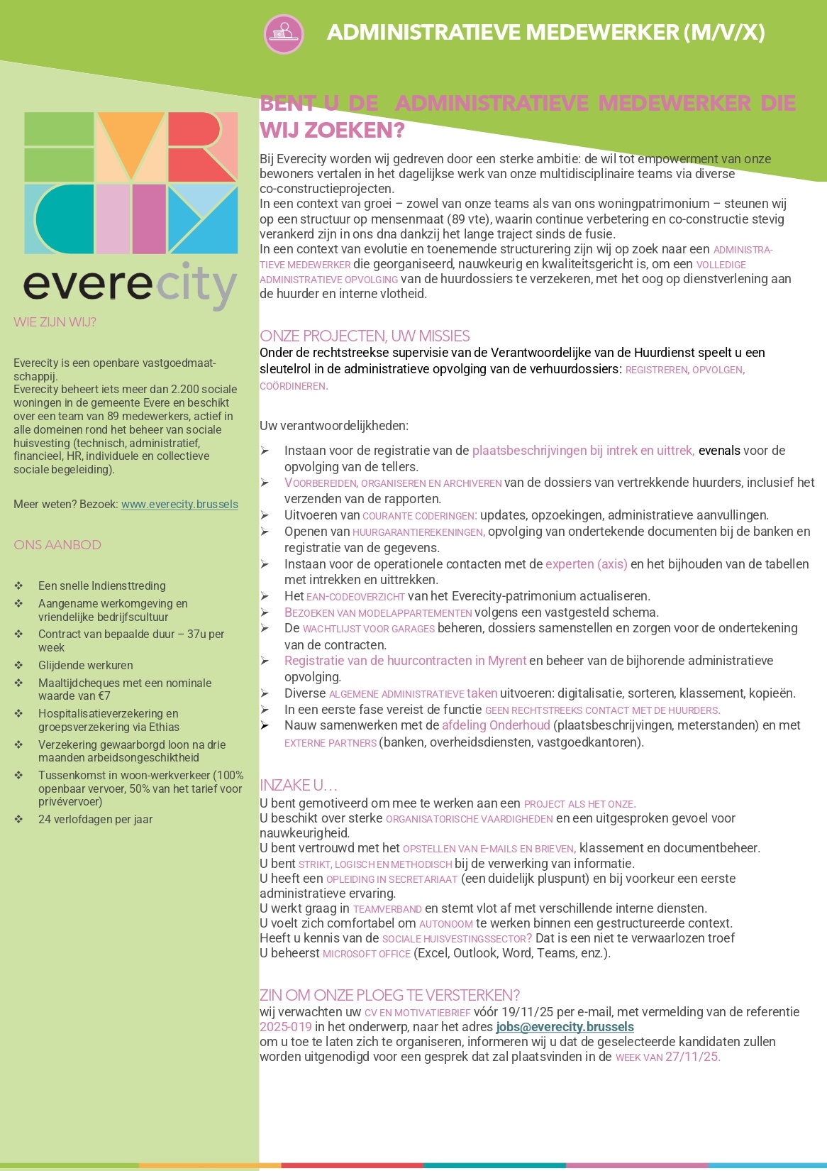 Administratieve medewerker