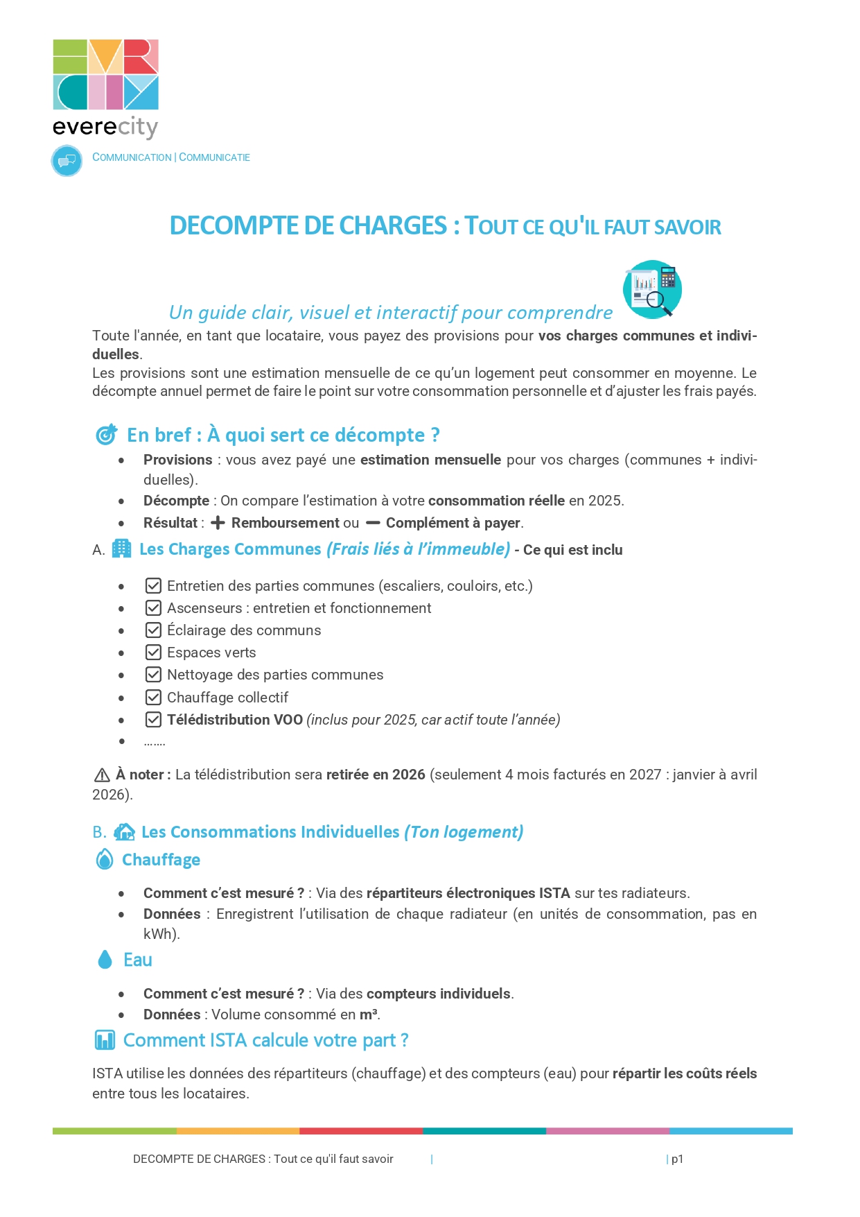 Décompte de charges 2026